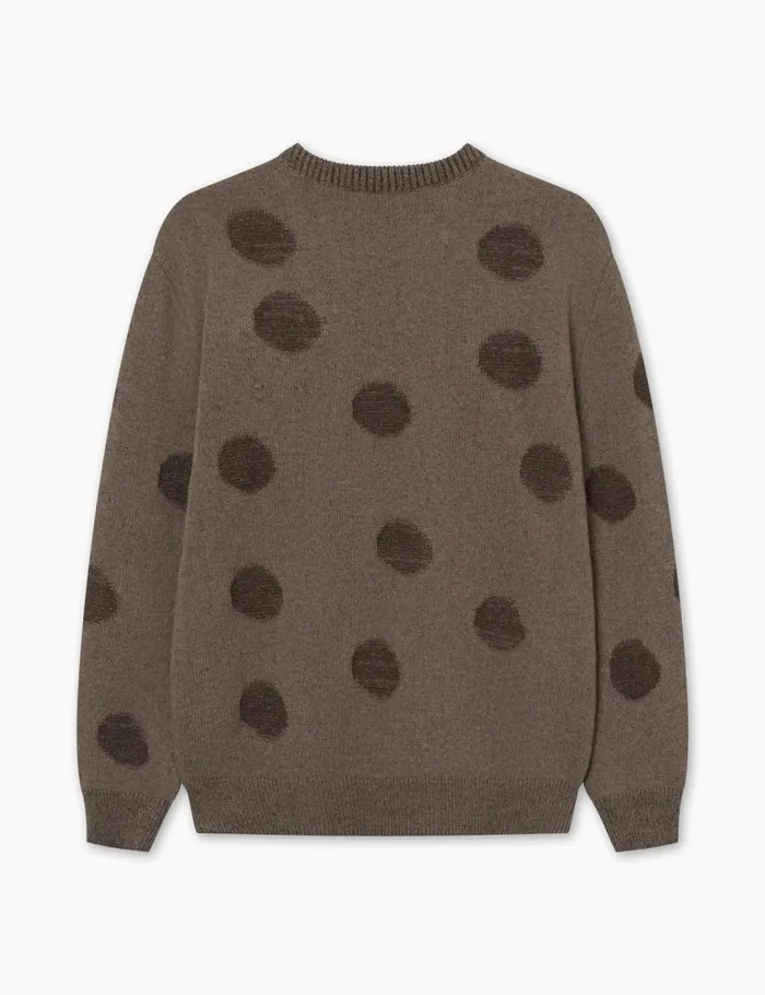 Fort Sweatshirts CIRCLE JACQUARD KNIT Cold Brown 8211 Men