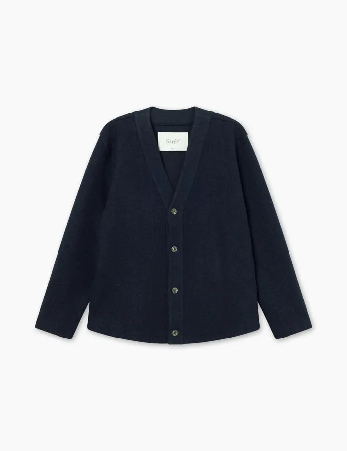 Fort Sweatshirts HILL WOOL CARDIGAN Navy 8211 Men