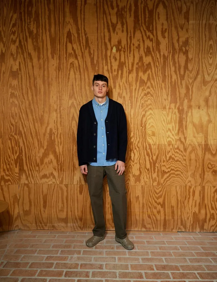 Fort Sweatshirts HILL WOOL CARDIGAN Navy 8211 Men