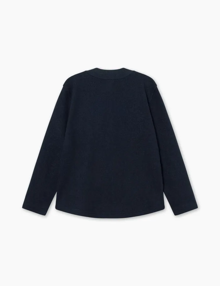 Fort Sweatshirts HILL WOOL CARDIGAN Navy 8211 Men