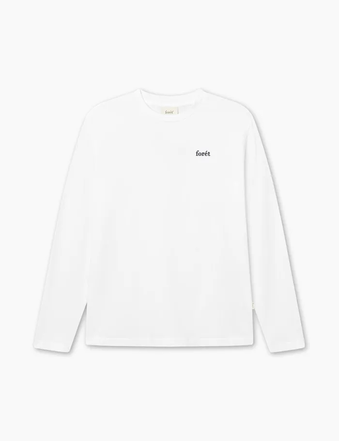Fort TShirts ABODE EMBROIDERY LONGSLEEVE White 8211 Men