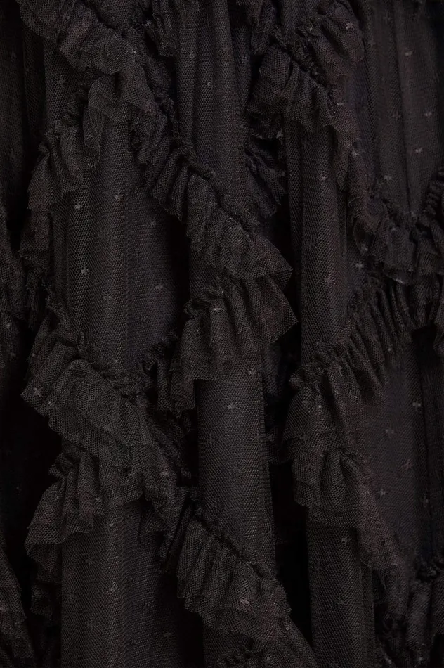 Genevieve Ruffle Gown Black Women Needle and Thread Dresses