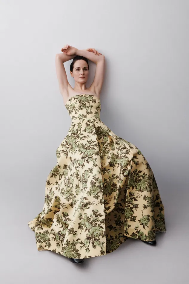 Gowns Ragna Gown Green Rose Floral Print Taffeta Faille 8211 Emilia Wickstead Women