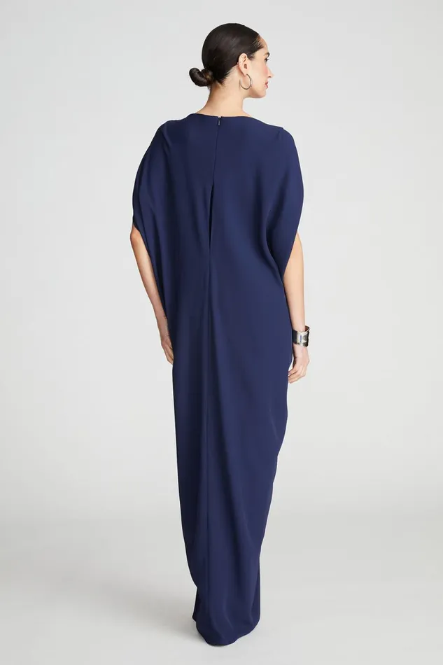 Gowns Women Halston Starla Gown In Fluid Crepe Navy