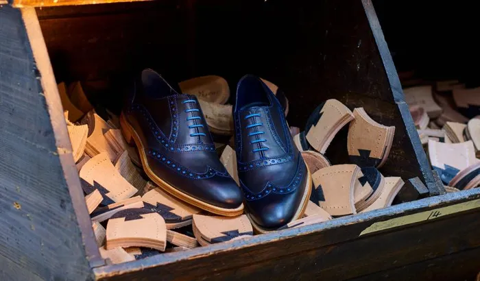 Grant 8211 Navy Classic Blue Calf Men Barker Shoes Mens Brogues