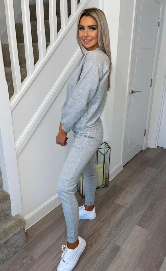 Grey Hazel Tracksuit Women Missfiga LoungewearTracksuits