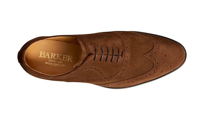 Hampstead 8211 Castagnia Suede Men Barker Shoes Mens Oxfords