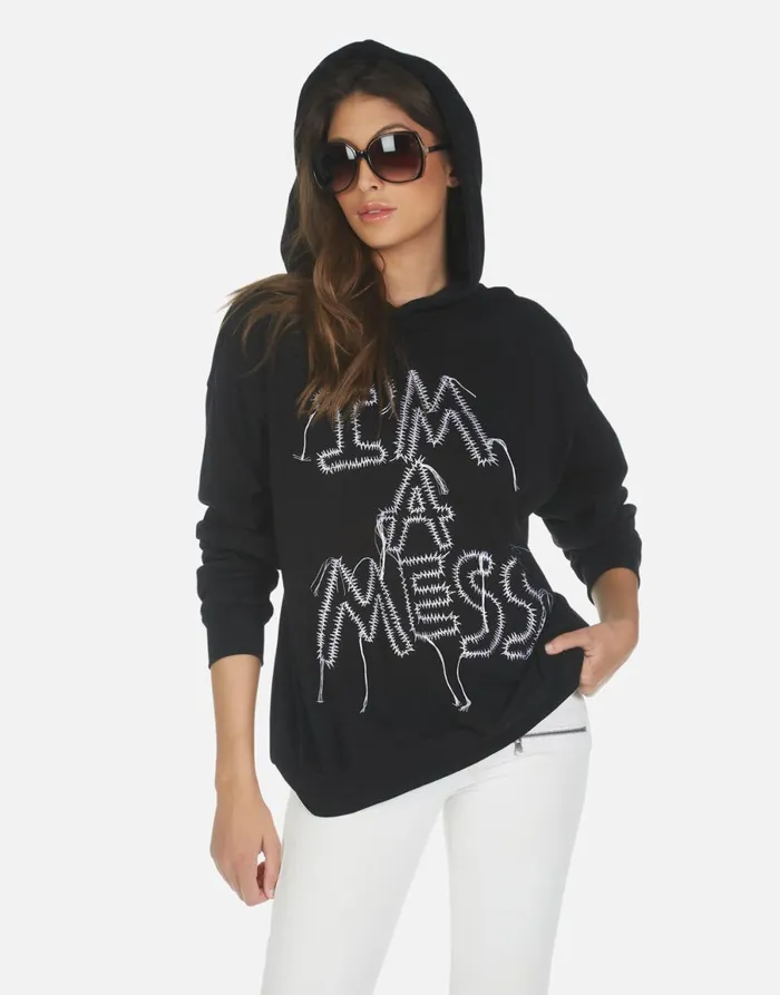 Harmony I039m A Mess Black Women039s Lauren Moshi Hoodies