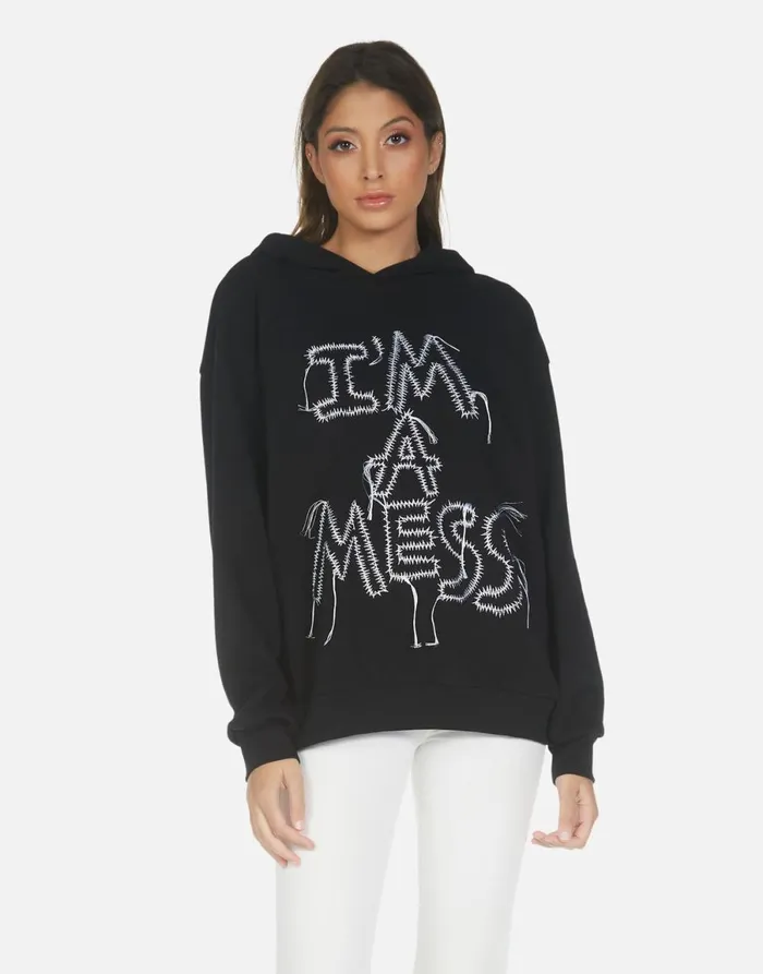 Harmony I039m A Mess Black Women039s Lauren Moshi Hoodies