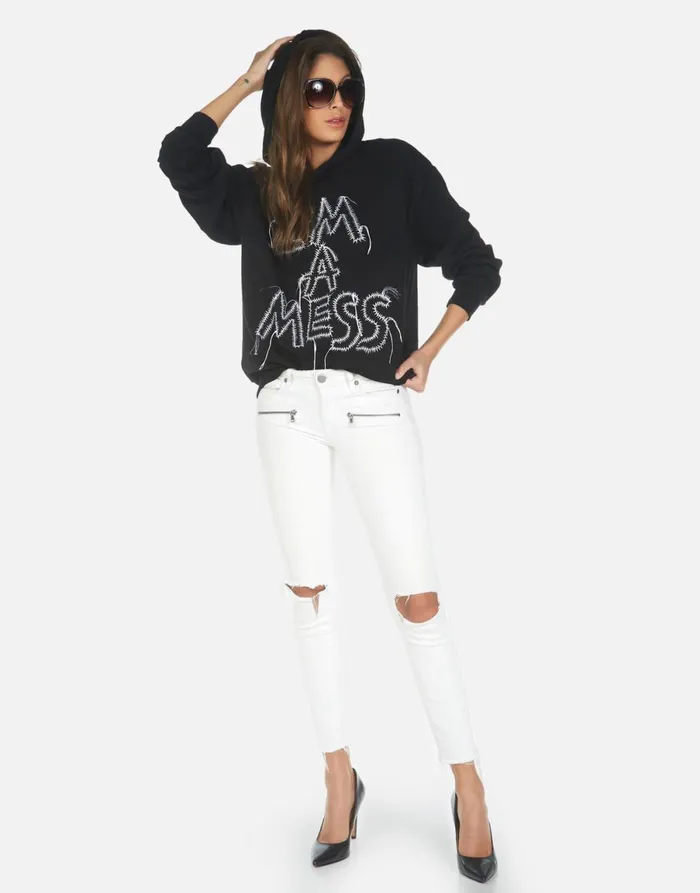 Harmony I039m A Mess Black Women039s Lauren Moshi Hoodies