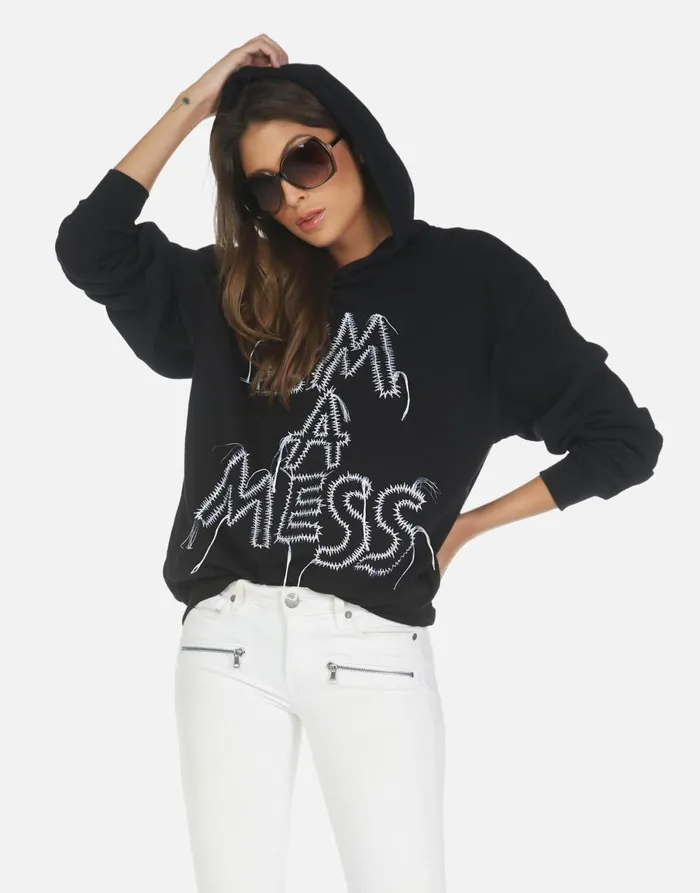 Harmony I039m A Mess Black Women039s Lauren Moshi Hoodies