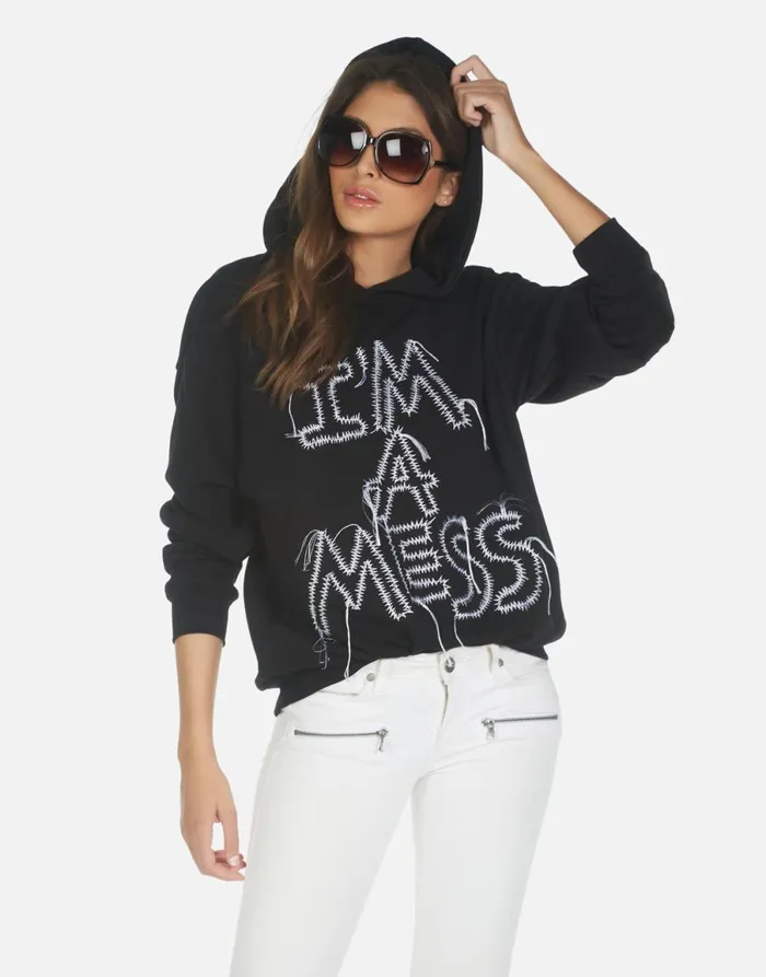 Harmony I039m A Mess Black Women039s Lauren Moshi Hoodies