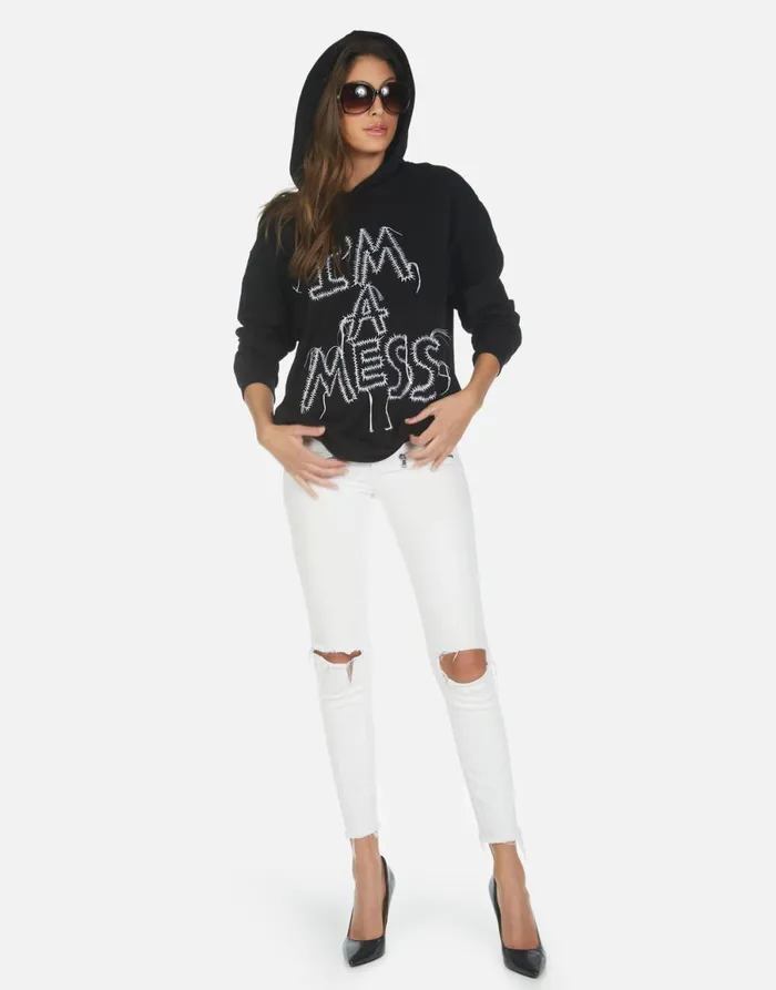 Harmony I039m A Mess Black Women039s Lauren Moshi Hoodies