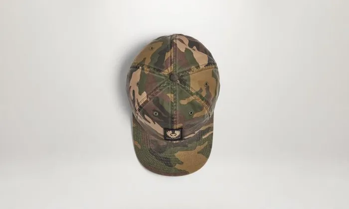 Hats MenWomen Belstaff Phoenix Camo Patch Cap Camo Green