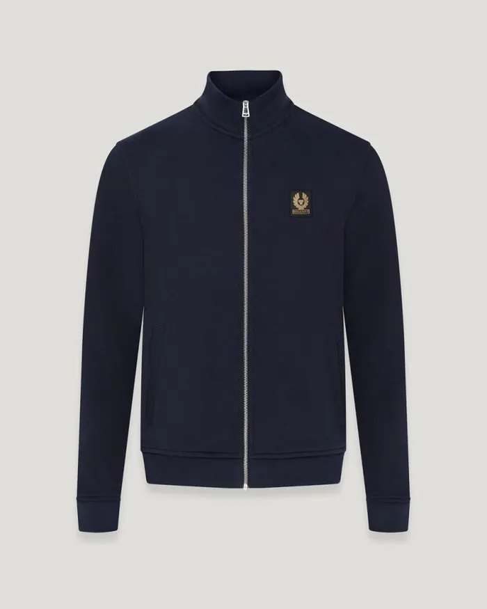 Hoodies and Sweatshirts Men Belstaff Belstaff Full Zip Sweatshirt Dark Ink