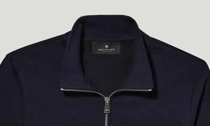 Hoodies and Sweatshirts Men Belstaff Belstaff Full Zip Sweatshirt Dark Ink Hoodies and Sweatshirts Men Belstaff Belstaff Full Zip Sweatshirt Dark Ink