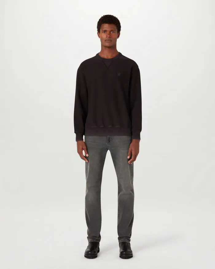 Hoodies and Sweatshirts Men Belstaff Hockley Crewneck Sweatshirt Washed Black Hoodies and Sweatshirts Men Belstaff Hockley Crewneck Sweatshirt Washed Black