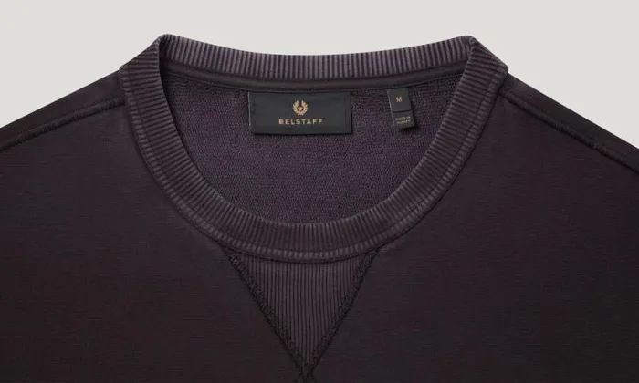 Hoodies and Sweatshirts Men Belstaff Hockley Crewneck Sweatshirt Washed Black Hoodies and Sweatshirts Men Belstaff Hockley Crewneck Sweatshirt Washed Black