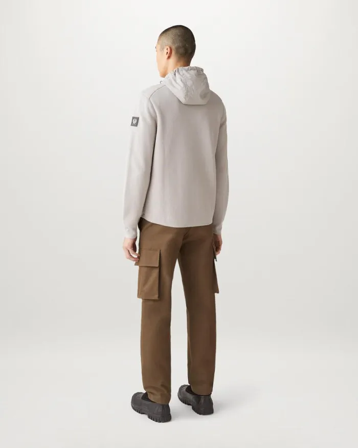 Hoodies and Sweatshirts Men Belstaff Vert Full Zip Cardigan Chrome Grey