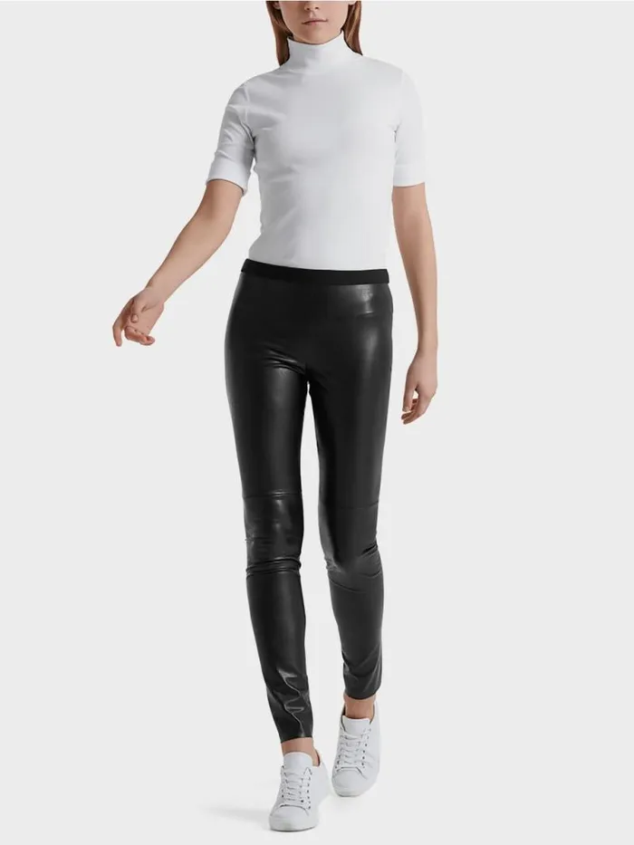 Hosen Damen Marc Cain Leggings Aus Kunstleder Black