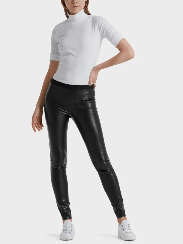 Hosen Damen Marc Cain Leggings Aus Kunstleder Black