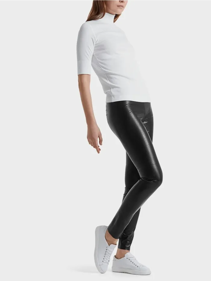 Hosen Damen Marc Cain Leggings Aus Kunstleder Black