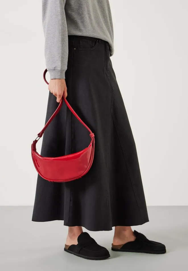 Hush Bags Women Rory Crescent Leather Crossbody Bag Red Hush Bags Women Rory Crescent Leather Crossbody Bag Red