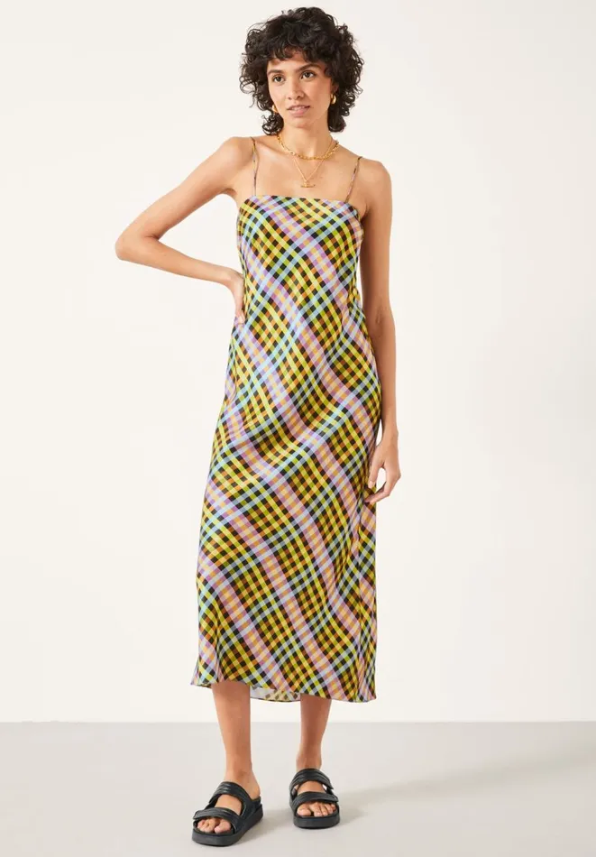 Hush Dresses Women Alessandra Slip Midi Dress Gingham