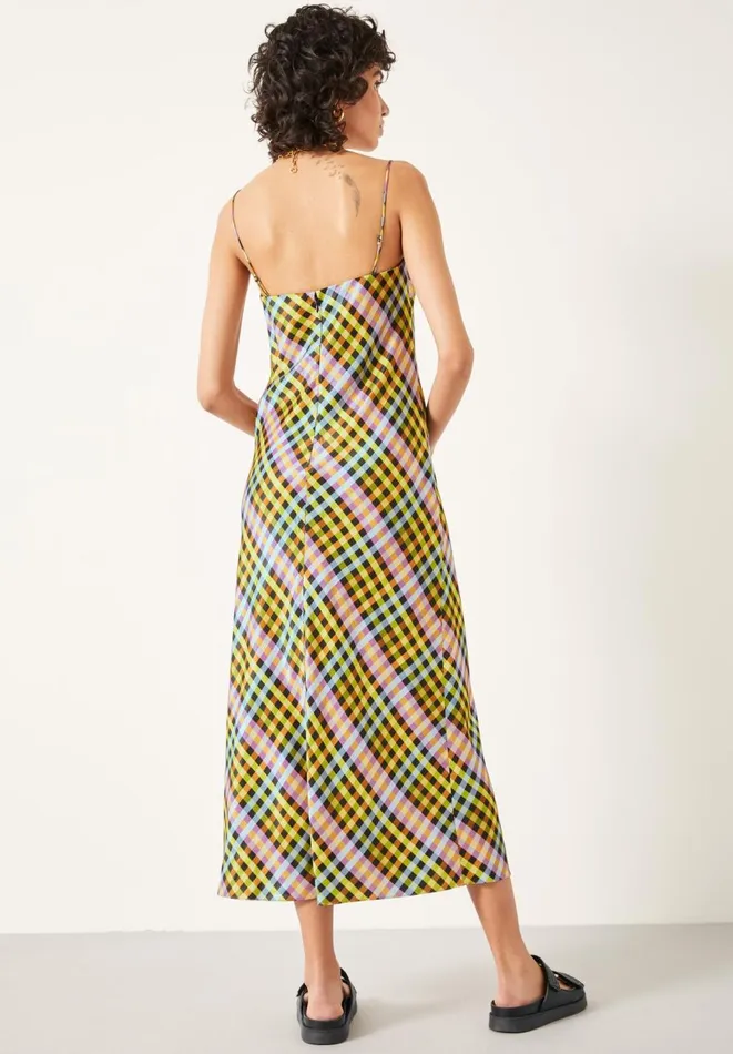 Hush Dresses Women Alessandra Slip Midi Dress Gingham
