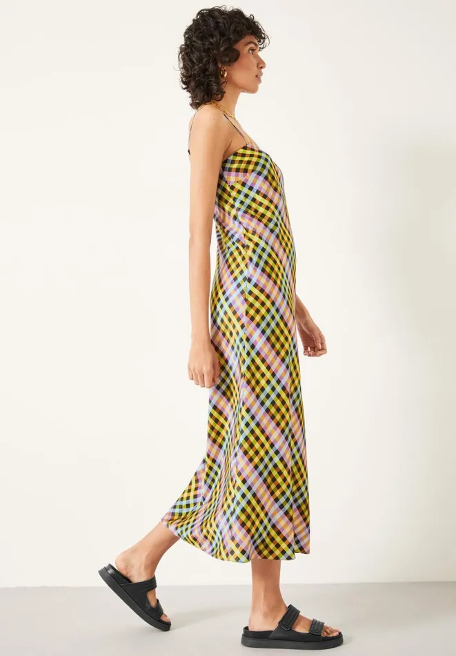 Hush Dresses Women Alessandra Slip Midi Dress Gingham