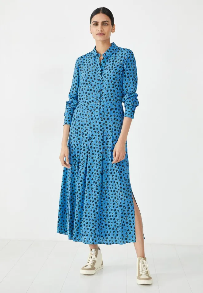 Hush Dresses Women Demi Shirt Dress Little Flowers Light Blue