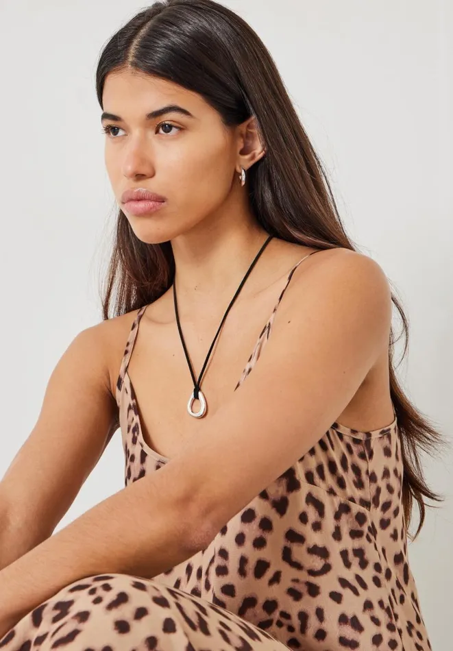 Hush Dresses Women Eloise Leopard Maxi Slip Dress Soft Animal Natural