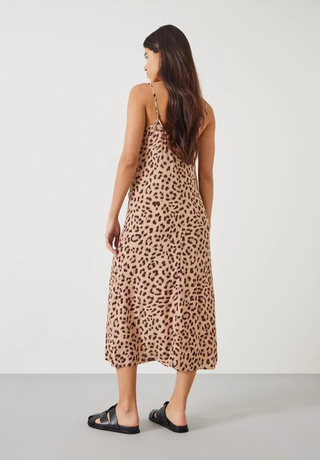 Hush Dresses Women Eloise Leopard Maxi Slip Dress Soft Animal Natural