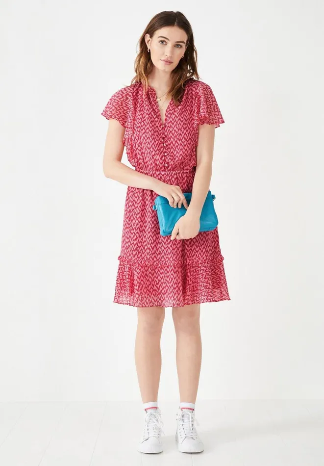 Hush Dresses Women Fifi Mini Dress Zig Zag Pinkred