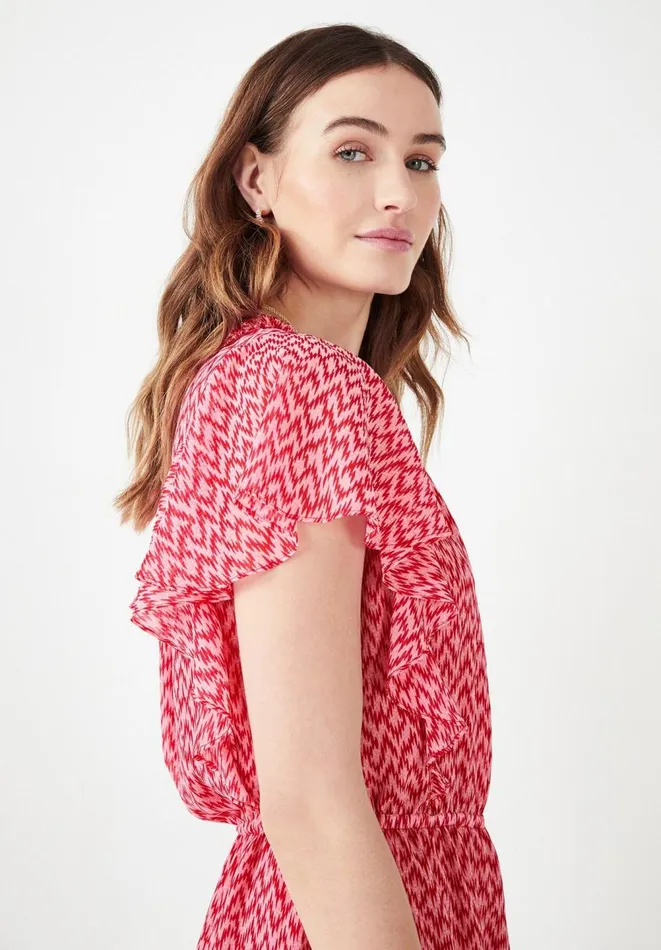 Hush Dresses Women Fifi Mini Dress Zig Zag Pinkred