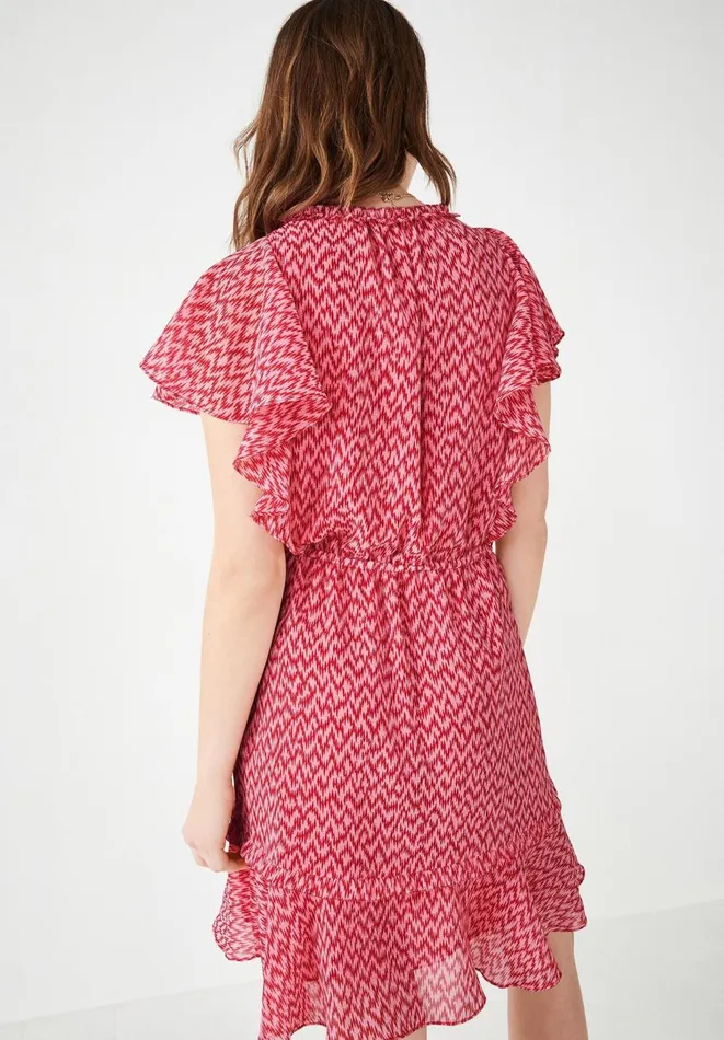 Hush Dresses Women Fifi Mini Dress Zig Zag Pinkred