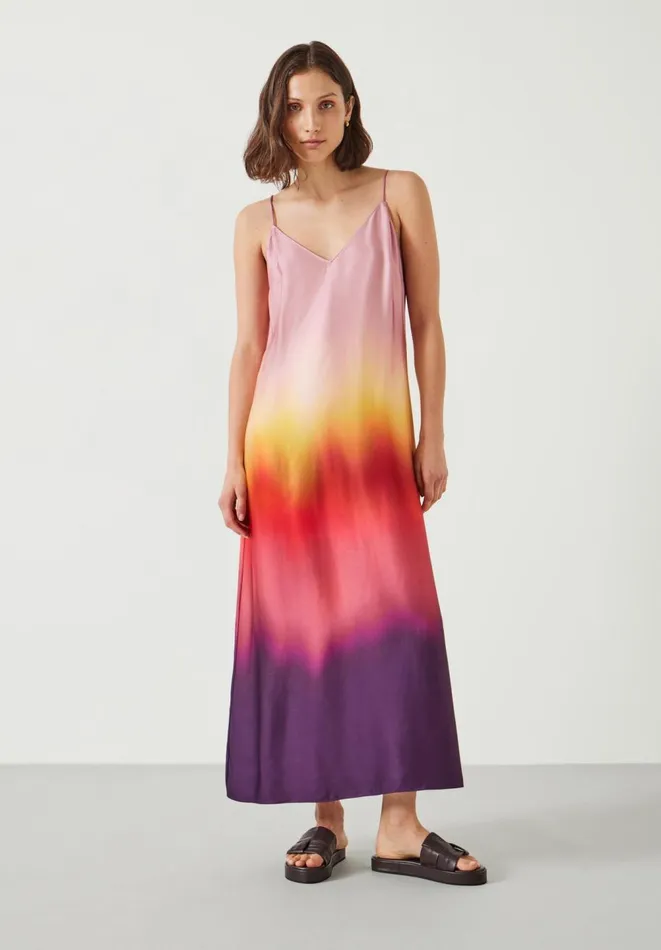 Hush Dresses Women Leanne Slip Maxi Dress Sunset Ombre