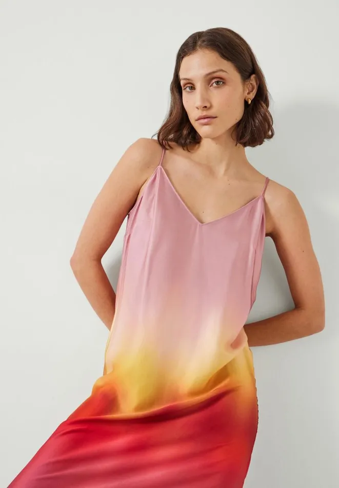 Hush Dresses Women Leanne Slip Maxi Dress Sunset Ombre