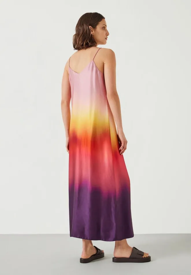 Hush Dresses Women Leanne Slip Maxi Dress Sunset Ombre