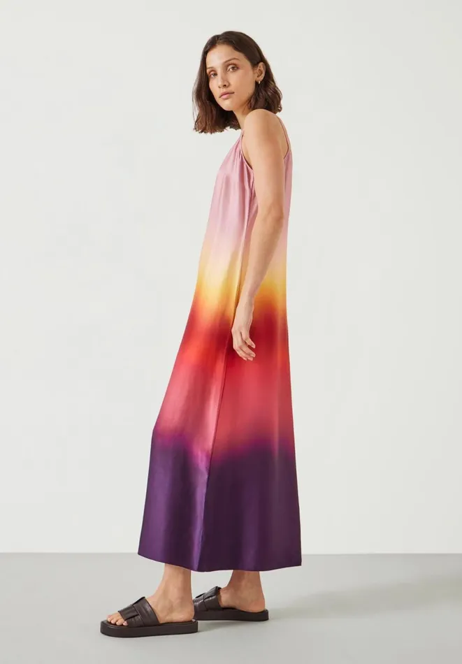 Hush Dresses Women Leanne Slip Maxi Dress Sunset Ombre