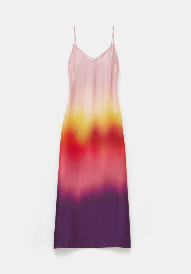 Hush Dresses Women Leanne Slip Maxi Dress Sunset Ombre