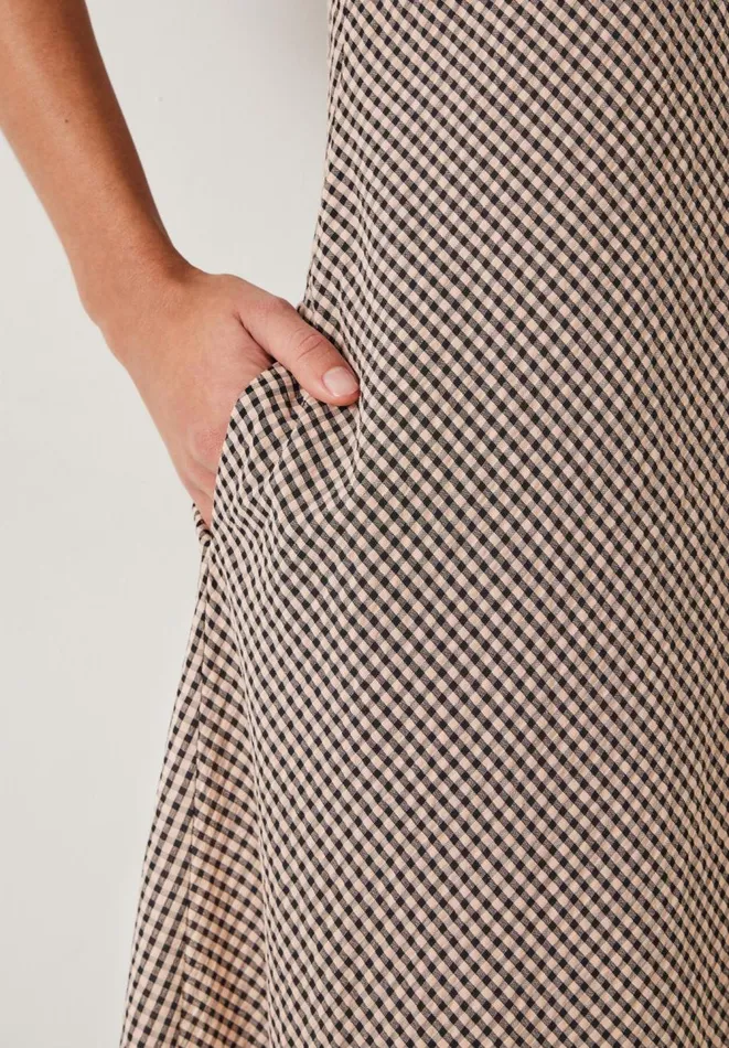 Hush Dresses Women Lina Gingham Maxi Dress Black Blush Gingham Hush Dresses Women Lina Gingham Maxi Dress Black Blush Gingham