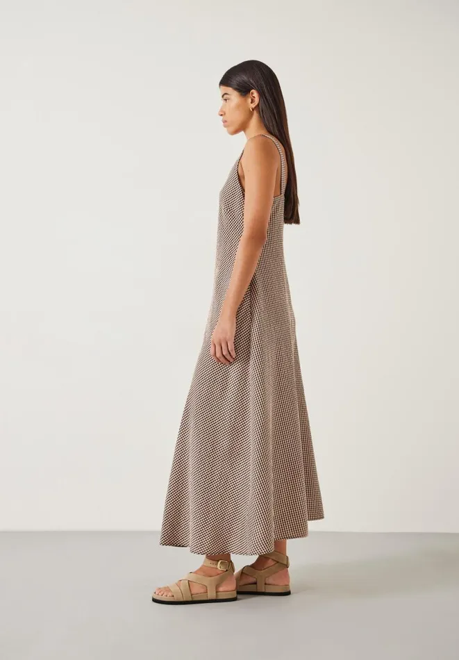 Hush Dresses Women Lina Gingham Maxi Dress Black Blush Gingham Hush Dresses Women Lina Gingham Maxi Dress Black Blush Gingham
