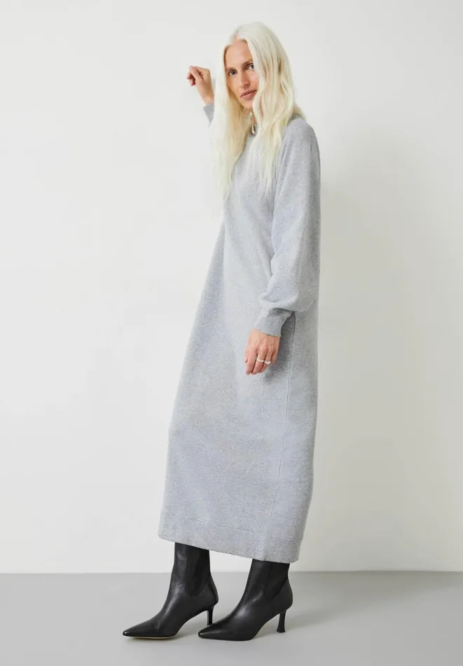 Hush Dresses Women Maya Sweatshirt Midaxi Dress Grey Marl Hush Dresses Women Maya Sweatshirt Midaxi Dress Grey Marl