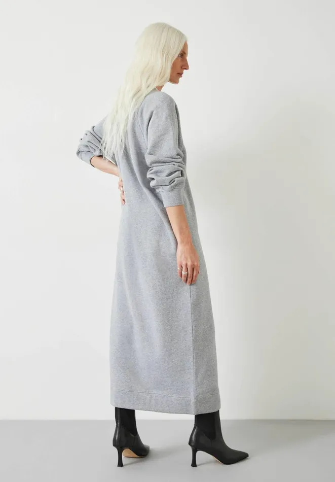 Hush Dresses Women Maya Sweatshirt Midaxi Dress Grey Marl Hush Dresses Women Maya Sweatshirt Midaxi Dress Grey Marl