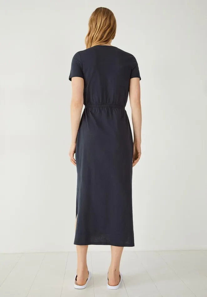 Hush Dresses Women Naila Lace Jersey Midi Dress Midnight Navy Hush Dresses Women Naila Lace Jersey Midi Dress Midnight Navy