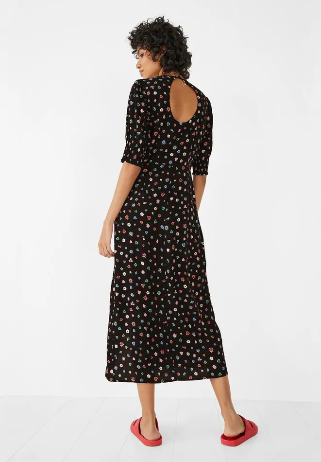 Hush Dresses Women Rianna Tea Midi Dress Tutti Frutti Blackmulti