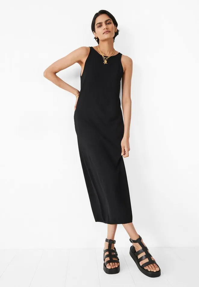 Hush Dresses Women Scooped Back JumperDress Black