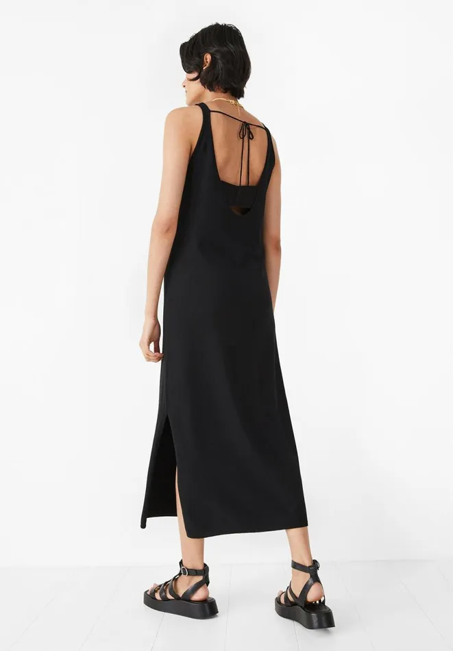 Hush Dresses Women Scooped Back JumperDress Black Hush Dresses Women Scooped Back JumperDress Black