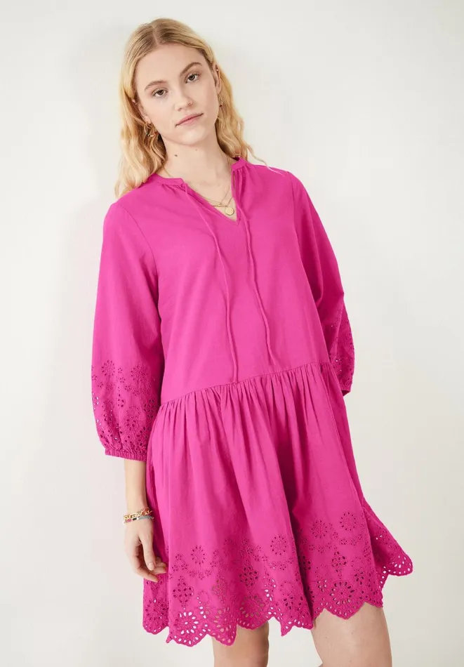 Hush Dresses Women Soleil Broderie Smock Dress Pink